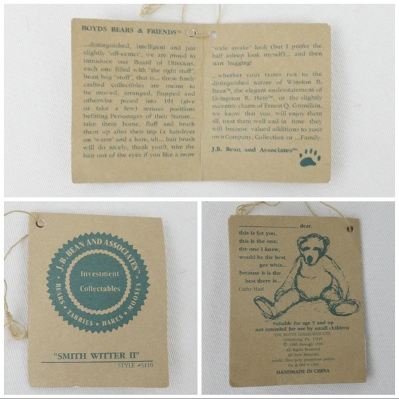 Boyds Bear Collection 18" Vintage 1990 Brown Grizzly Stuffed Plush Jointed EUC - Picture 11 of 11